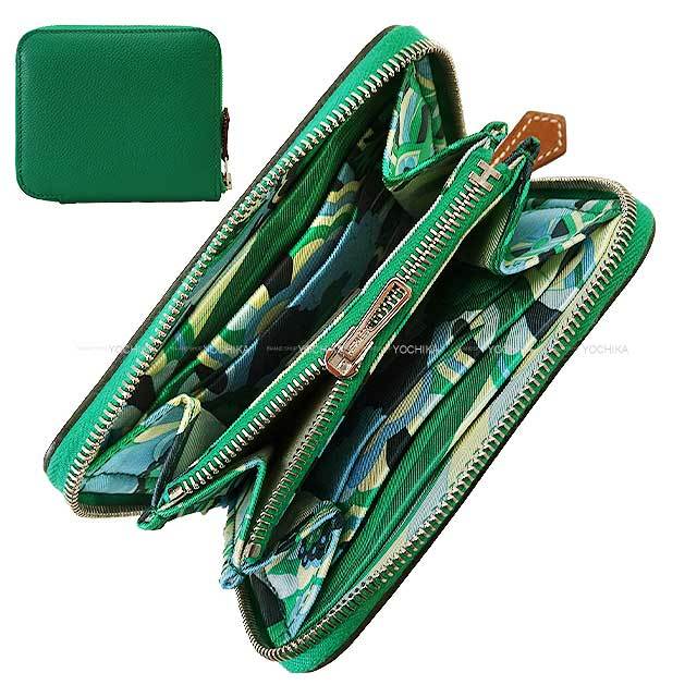 HERMES エルメス 二つ折り財布 アザップ シルクイン コンパクト