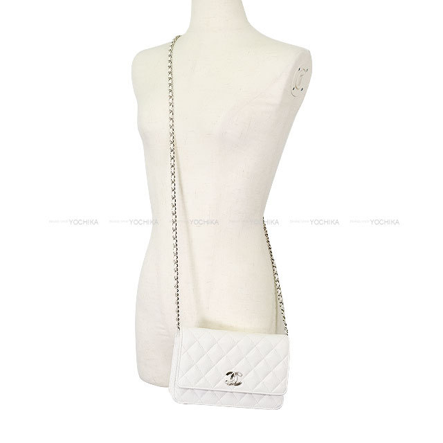 【ホワイト＆希少シルバーで上品】CHANEL★チェーンウォレット 2025年クルーズ CHANEL シャネル チェーンウォレット(WOC
