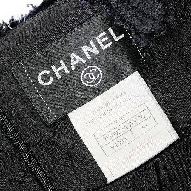 渋谷並木橋店】CHANEL シャネル ワンピース ノースリーブ ツイード 黒
