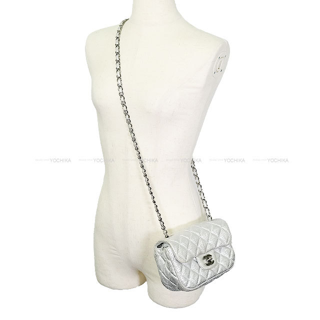 CHANEL ミニマトラッセ シルバー CHANEL】シャネル マトラッセ ミニバッグ シルバー (CHANEL