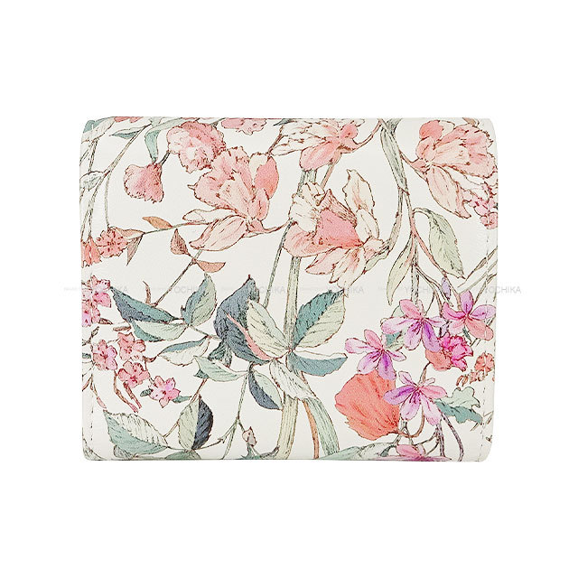 Dior ディオール 三つ折り財布 カロ ハイビスカス レシップ コンパクト  