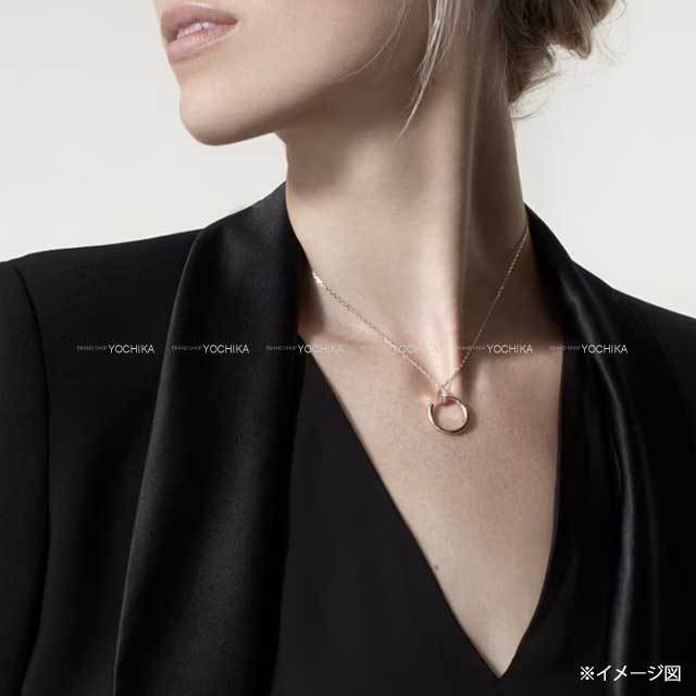 CARTIER カルティエ ネックレス ジュストアンクル 18KPG/ダイヤ0.12ct