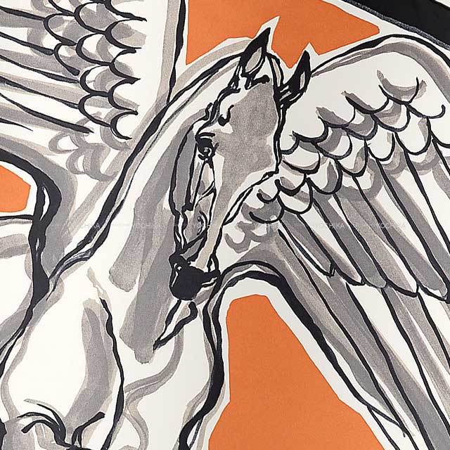エルメス　スカーフ　カレ90 ペガサス　人気の黒　未使用 2025年春夏 HERMES エルメス スカーフ カレ90 ペガサスのように自由に