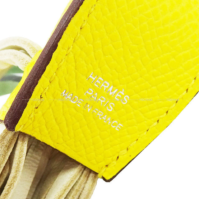 *バッグがおしゃれに♪ギフトに*【HERMES】チャーム ポワソン HERMES エルメス バッグチャーム ポワソン 魚 ジョーヌナプル