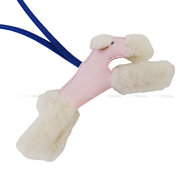 HERMES エルメス バッグチャーム バディ バディ 犬 ローズダーリン