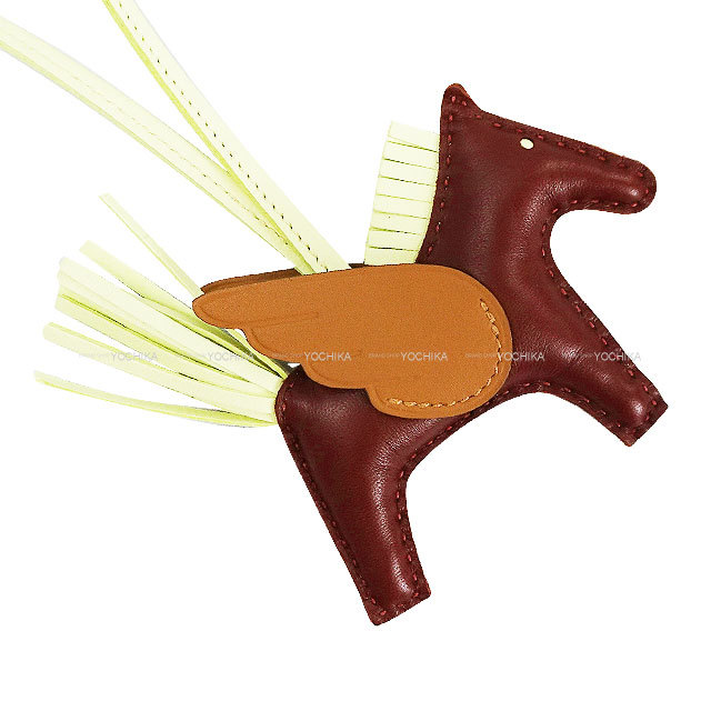 HERMES エルメス バッグチャーム ロデオ ペガサス PM ルージュ