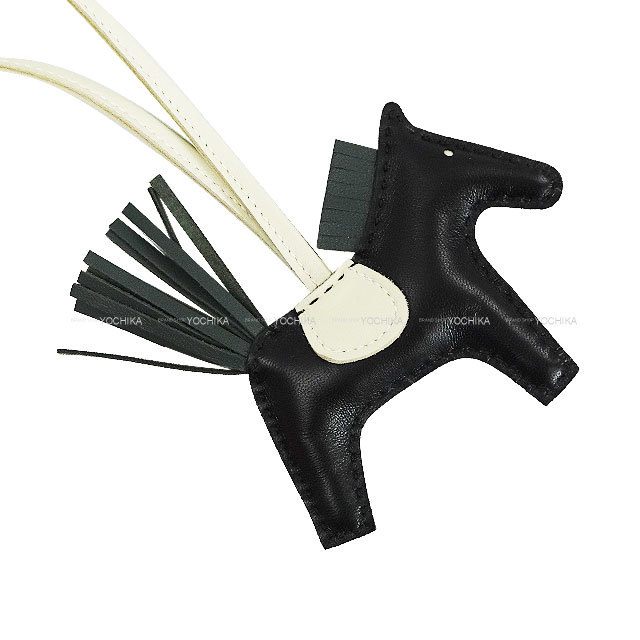 HERMES エルメス バッグチャーム ロデオ PM 黒 (ブラック)/ヴェール  