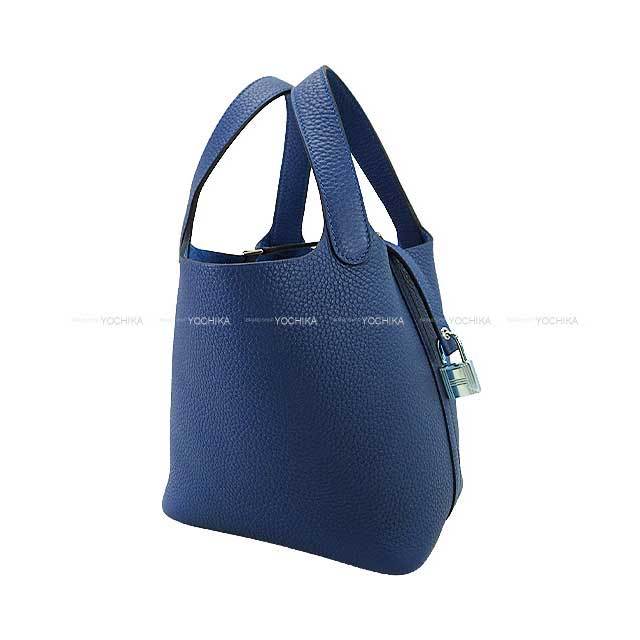 HERMES エルメス ハンドバッグ ピコタンロック 18 PM ブルータイ