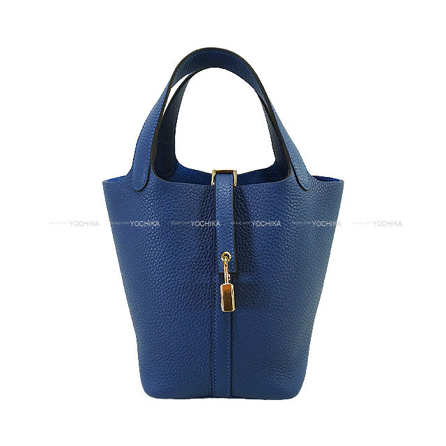HERMES エルメス ハンドバッグ ピコタンロック 18 PM ブルータイ