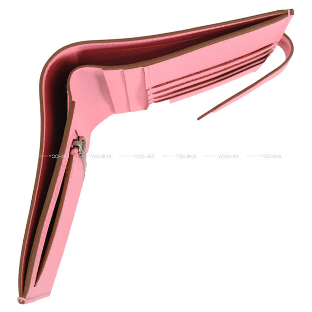 HERMES エルメス 二つ折り財布 ベアンコンパクト ローズコンフェッティ