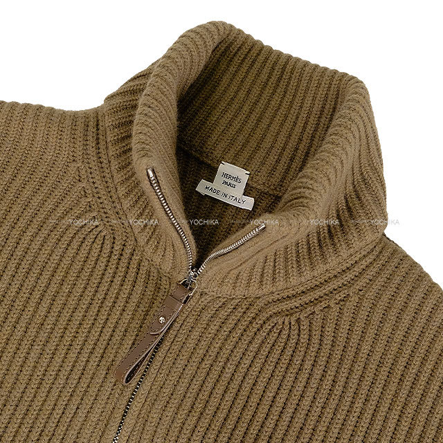 HERMES エルメス ブルゾン ニット Hロゴ ポケット ジップアップ
