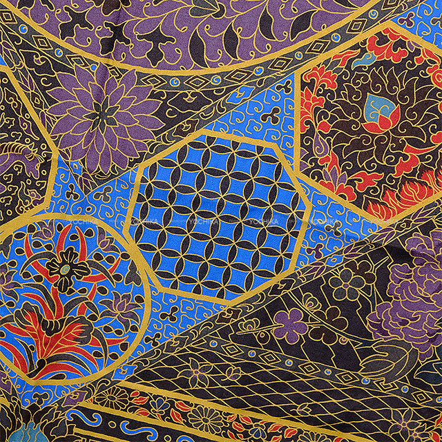 HERMES エルメス スカーフ カレ140 王室のコレクション ブルー