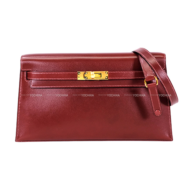 HERMES ゴールドリング ボックス付き エルメス リディ ボックスカーフ ノワール ゴールド金具 OJ刻