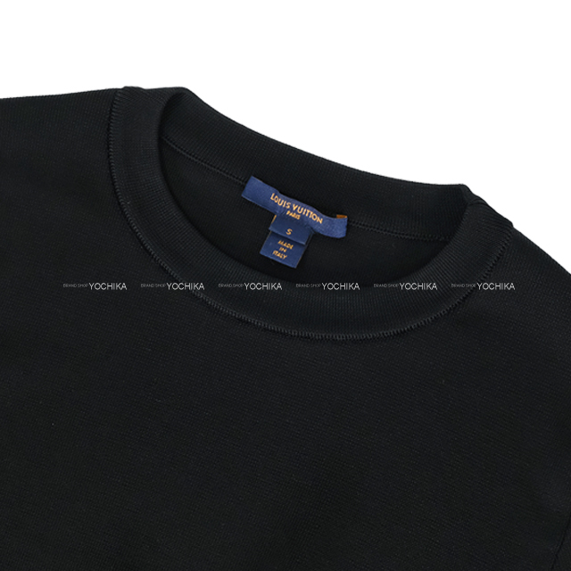 11015【美品・Lサイズ】ルイヴィトン☆モノグラム柄　刺繍ワッペンワンピース黒 LOUIS VUITTON - 9281 ヴィトン ワンピース モノグラム