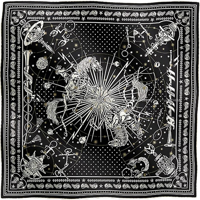 HERMES エルメス スカーフ バンダナ カレ55 コータス ステラルム