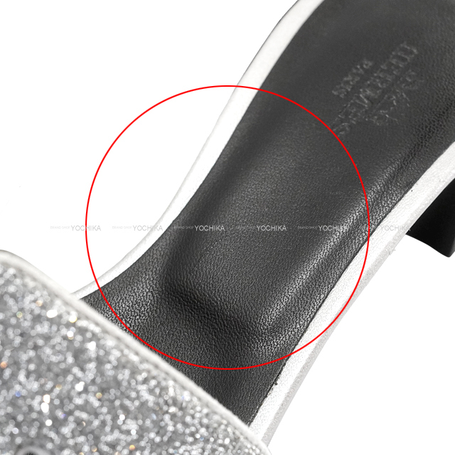 HERMES エルメス サンダル Hモチーフ ヒール付き オアジス