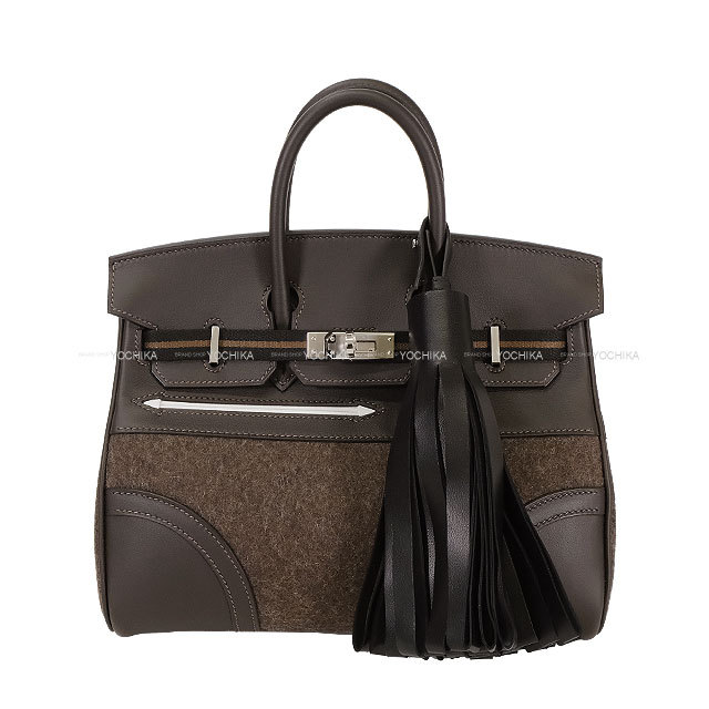 HERMES エルメス ハンドバッグ バーキン25 ゴーチーム タッセル付