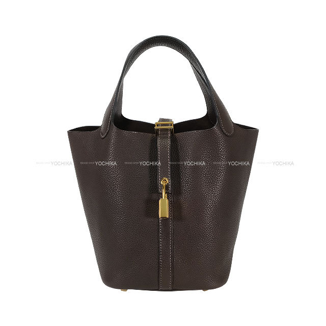 HERMES エルメス ハンドバッグ ピコタンロック 18 PM エベンヌ