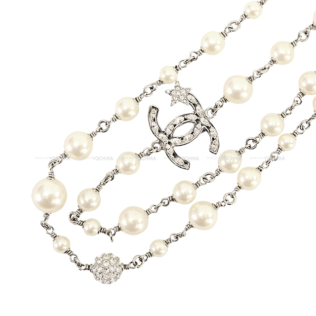 CHANEL シャネル ロング ネックレス スター ココマーク パール