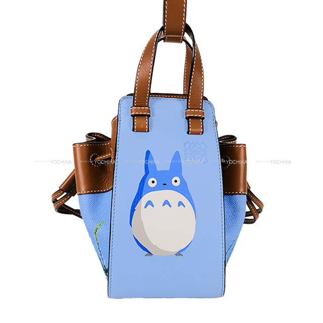 美品 LOEWE ロエベ ×トトロ ゲートポケット ショルダーバッグ ブルー 美品 LOEWE ロエベ ×トトロ ゲートポケット ショルダーバッグ