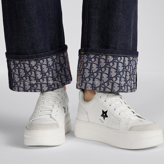 Dior ディオール スニーカー Dior Star プラットフォーム 白 (ホワイト 
