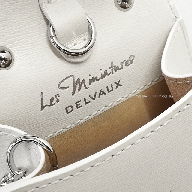 Delvaux デルヴォー バッグチャーム ブリヨン ミニ ルーモア 白