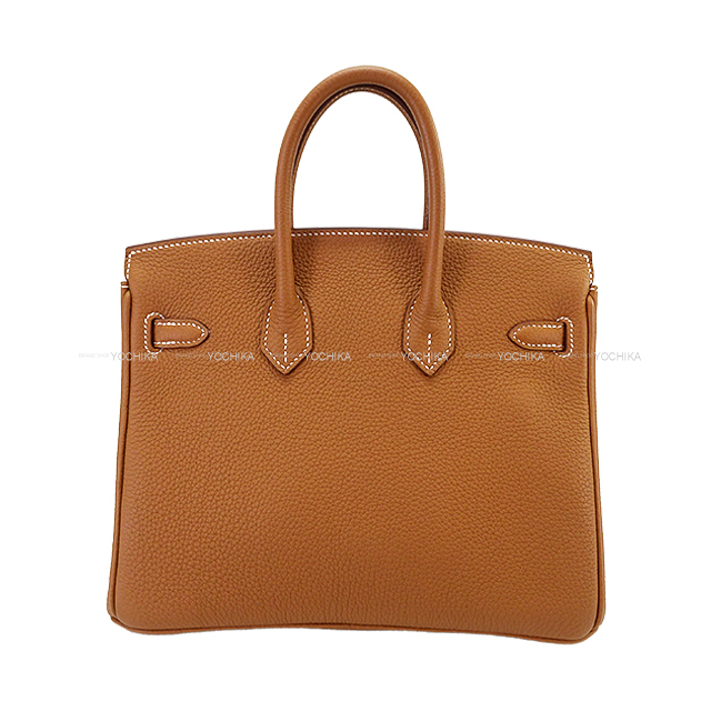 HERMES エルメス ハンドバッグ バーキン25 ゴールド トゴ シルバー金具