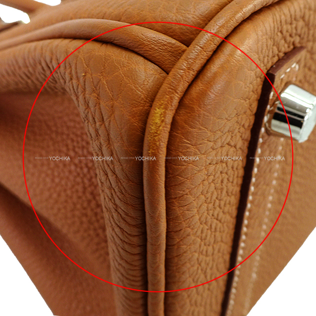 HERMES エルメス ハンドバッグ バーキン25 ゴールド トゴ シルバー金具