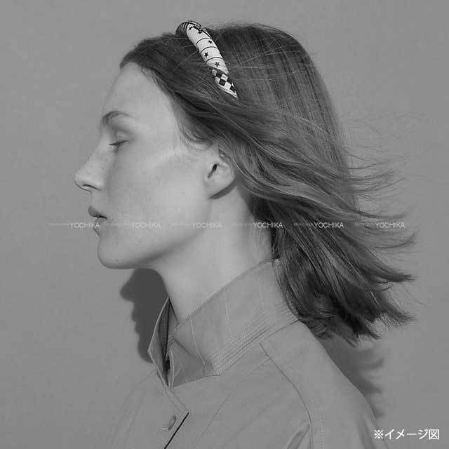 HERMES エルメス ヘアアクセサリー カチューシャ エルザ ブルーム 黒