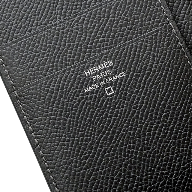 HERMES エルメス 三つ折り財布 ベアンコンビネ タッチ グラファイト