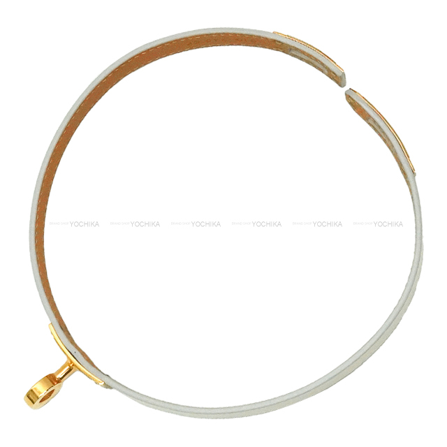 HERMES ドゥブルトゥール ブレスレット 白 シルバー金具 HERMES エルメス ブレスレット ケリー ドゥブルトゥール 白