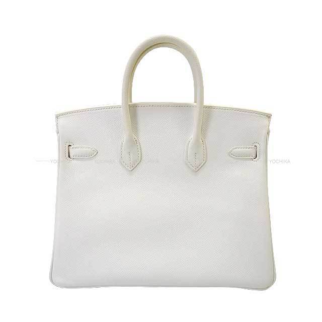 ホワイト ハンドバッグ ゴールド金具 2way バーキン25 エプソン エルメス バーキン25 ホワイト ヴォーエプソン ゴールド金具