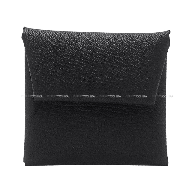 HERMES エルメス コインケース バスティア 黒 (ブラック) シェーブル
