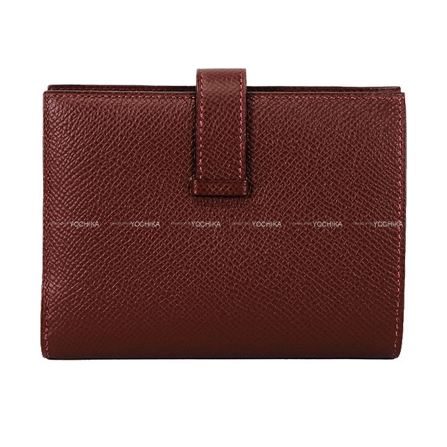 HERMES エルメス 二つ折り財布 ベアンコンパクト ルージュ