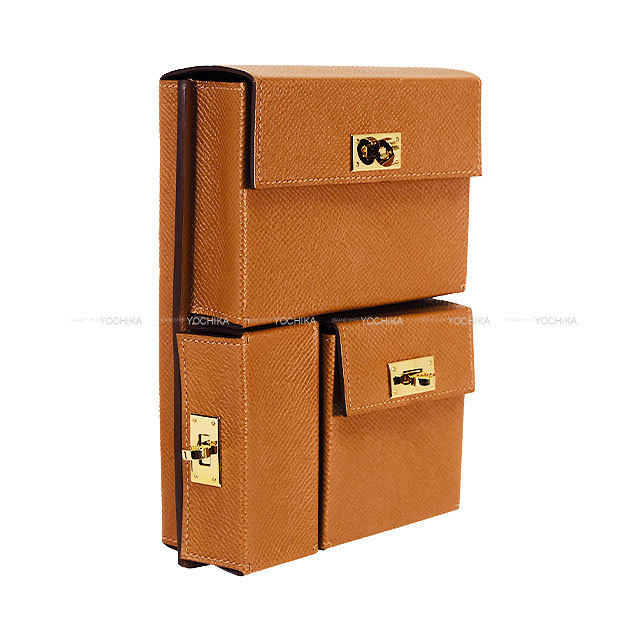 HERMES（エルメス）- Kelly pocket 85 x 50mm（ケリー）エトープ エルメス ケリーミニ/外縫い エトゥープ ヴォーエプソン