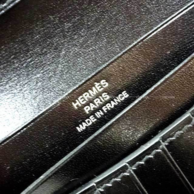 HERMES エルメス 二つ折り財布 ベアンコンパクト モノクローム ソー