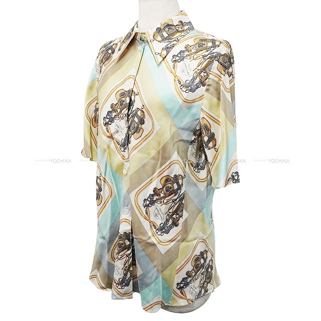 渋谷並木橋店】HERMES エルメス ブラウス ヴィンテージ 半袖 シャツ