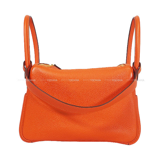 HERMES エルメス ショルダーバッグ リンディ26 オレンジポピー