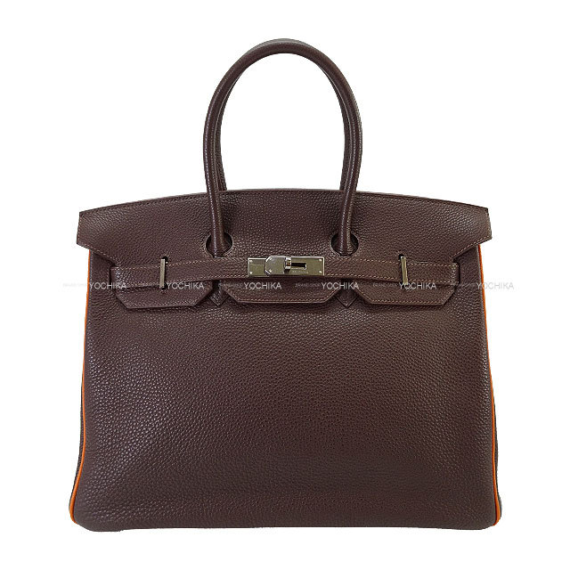 HERMES エルメス ハンドバッグ バーキン35 バイカラー ショコラ