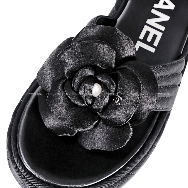 CHANEL サンダル カメリア  パール ブラック 2025クルーズライン CHANEL シャネル サンダル カメリア ココ