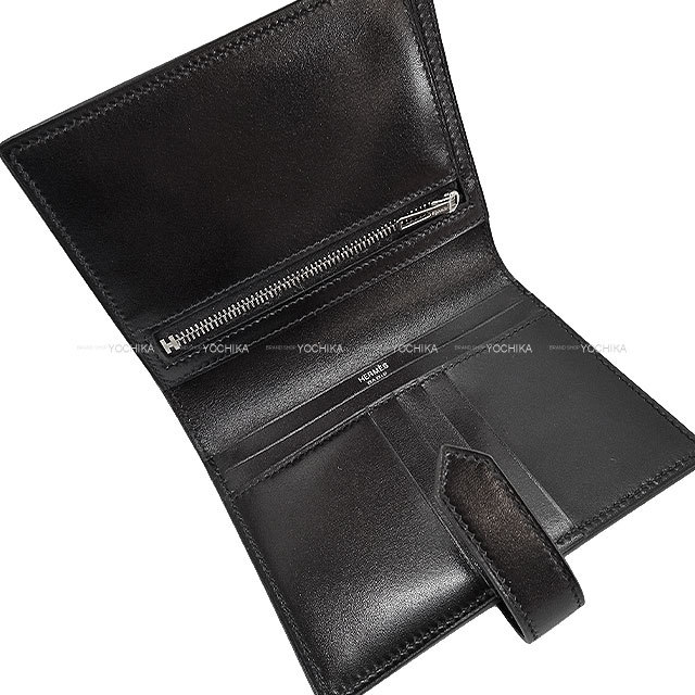 HERMES エルメス 二つ折り財布 ベアンコンパクト タッチ 黒