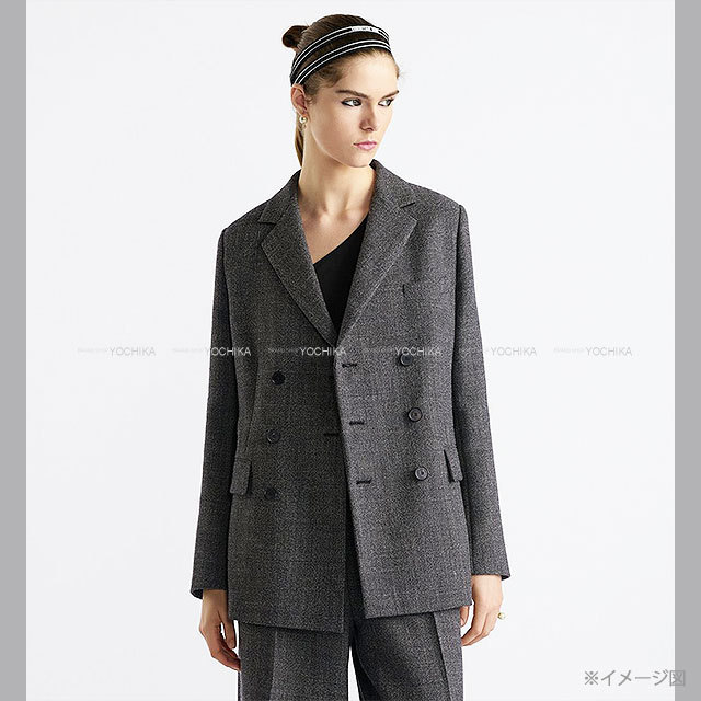 クリスチャンディオール ウール シルク テーラードジャケット ブレザー 濃紺 Christian Dior - クリスチャンディオール CHRISTIAN DIOR