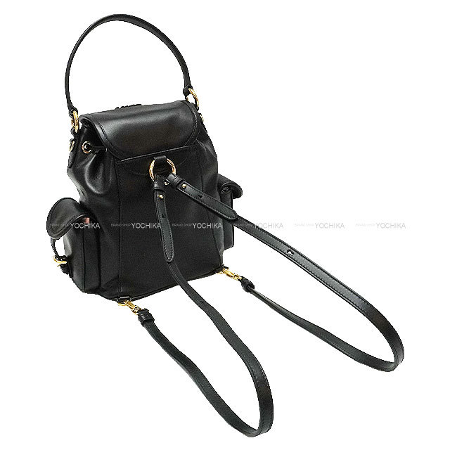 Miu Miu バックパック　リュック　ブラック MIU MIU - 新品 定価以下 miumiu ミュウミュウ レザー バック