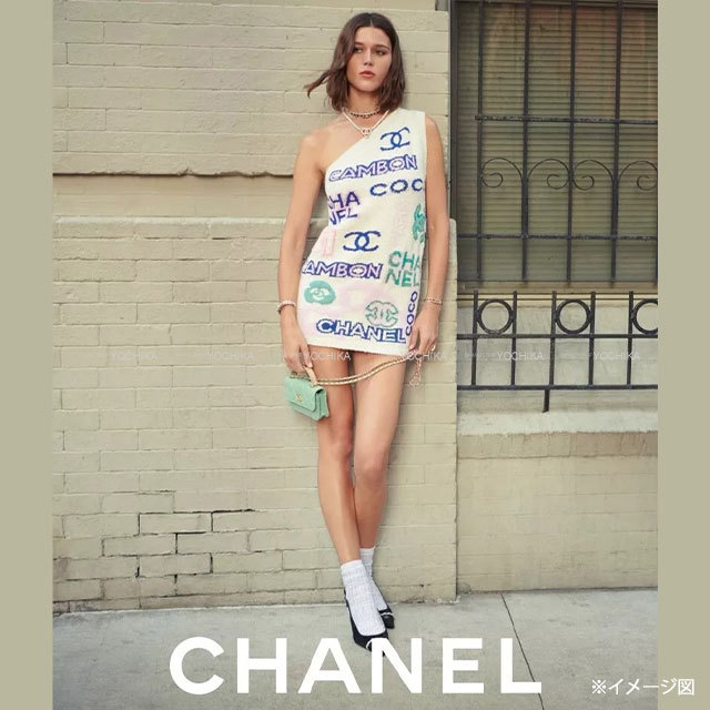 超美品　CHANEL　シャネル　大きい　ココマーク　ボーダー　チュニック　ワンピ 楽天市場】シャネル ワンピース ココボタン 36サイズ ボーダー