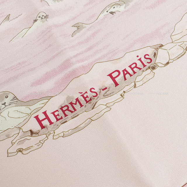 2005年 HERMES エルメス スカーフ カレ90 南極探検隊 シャクルトン卿へ