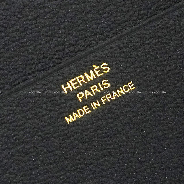 【Hermes】Noir 金具/ゴールド☆人気 ベアン コンビネ 三つ折り エルメス ベアンコンビネ 三つ折り財布 シェーブル ブラック
