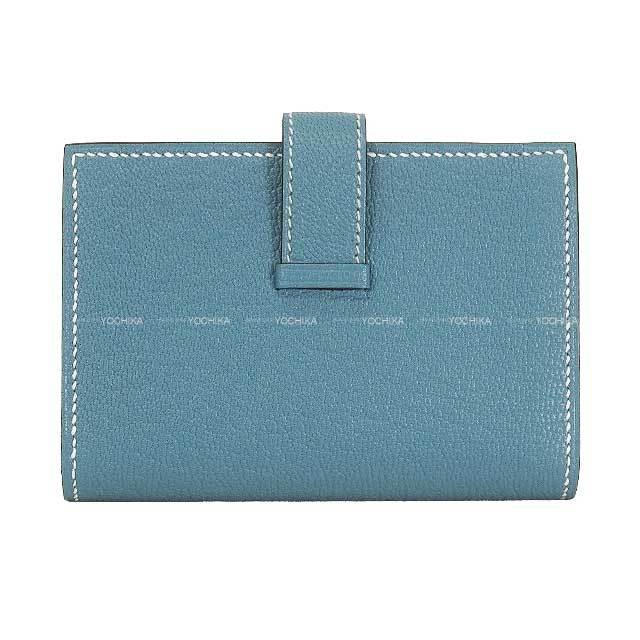 Hermes カードケース　ブルージーン HERMES - 【美品】エルメス ベアンコンパクト エプソン ブルー