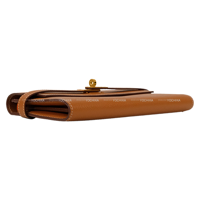 HERMES ケリーウォレット　ボーエプソン　　ゴールド　長財布　SV金具 HERMES ケリーウォレット ボーエプソン ゴールド 長財布 SV金具
