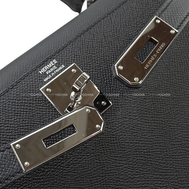 HERMES エルメス ショルダーバッグ ケリー28 外縫い 黒 (ブラック