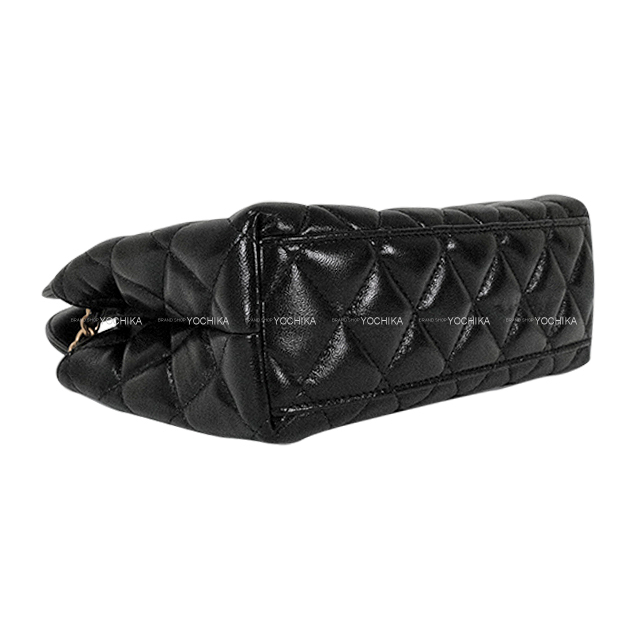 シャネル　黒　ビコローレ　ポーチ　ショルダー　ラムスキン　チェーンショルダー CHANEL - シャネル デカココマーク ビコローレ チェーン